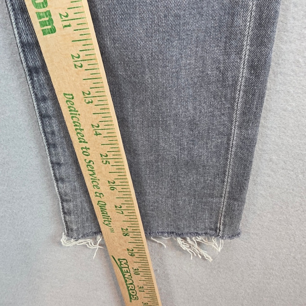 Mother The Scrapper Cuff Ankle Fray Jeans Unstitched in the Dark Button Fly 25 - Picture 6 of 14